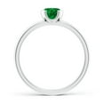 thumbnail image 2 of ANGARA Natural Semi Bezel-Set Emerald Solitaire Engagement Ring in 14K White Gold for Women (Size-5mm) | May Birthstone, Birthday, Anniversary, Jewelry Gift for Women | Natural Emerald Ring, 2 of 8