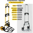 thumbnail image 3 of 350 LB Capacity Upgraded Folding Hand Truck Dolly with Telescoping Handle and Rubber Wheels for Moving Shopping Travel, 3 of 7