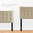 thumbnail image 4 of Pemberly Row Twin Upholstered Polyester Fabric Headboard in Beige, 4 of 6
