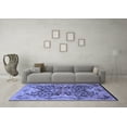 thumbnail image 3 of Ahgly Company Machine Washable Indoor Rectangle Oriental Blue Traditional Area Rugs, 8' x 12', 3 of 4