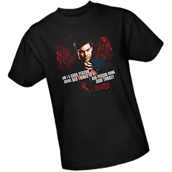 RARE Dexter "Am I A Good Person..." Mens Unisex Adult T-Shirt -Available Sm to 5x