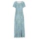 thumbnail image 4 of Vestido de Verano para las Mujeres Gradiente Impreso Cuello en V Manga Corta de la Longitud Del Tobillo Vestido, Vestido Corto de Verano, 4 of 5