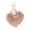 Coffee, variant on Heart Shaped Fluffy Pom Pom Keychain Soft Plush Odorless Fadeless Zinc Alloy Durable Backpack Key Chain Bag Pendant Fashion Accessory Coffee, 3.94 inches / 10 cm