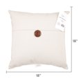 thumbnail image 5 of Mainstays Dynasty Square Coconut Button Accent Decorative Throw Pillow, 18" x 18", Gray, 5 of 8