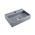 thumbnail image 3 of Claire 20"  Rectangle Ceramic Vessel Sink in Matte Grey, 3 of 13