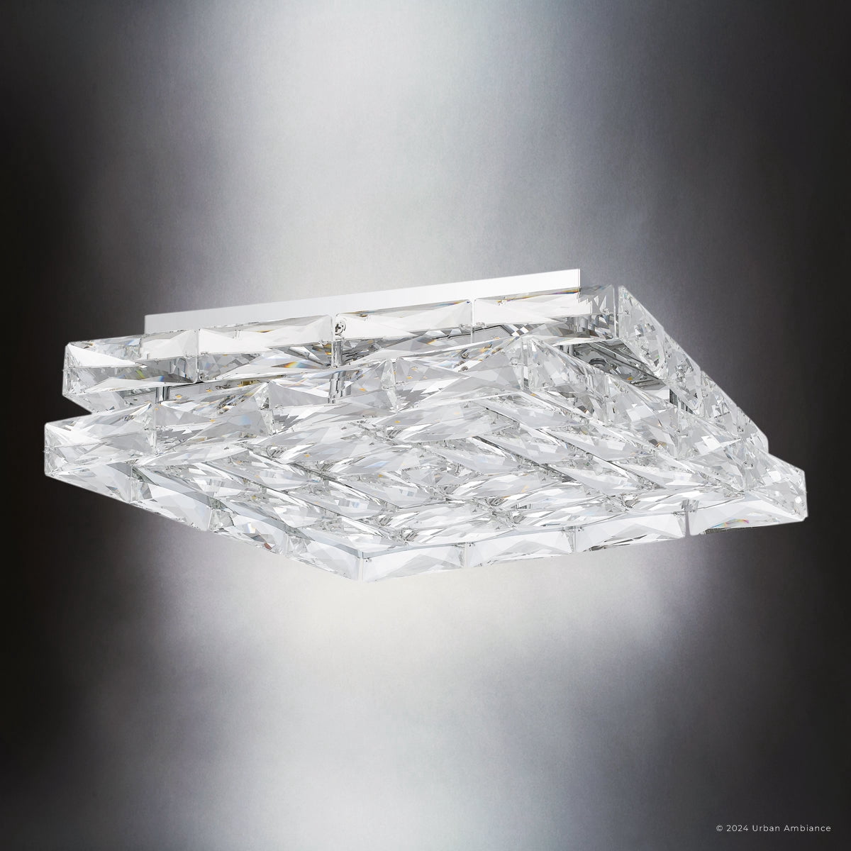 Luxury Contemporary Ceiling Light, Polished Chrome, UQL5560