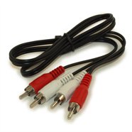 1.5 Ft Premium RCA Gold Plated Spiral Twist Audio Cable – Male To Male, 2 Channel