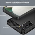thumbnail image 3 of CoverON For Samsung Galaxy A15 5G Phone Case, Slim Lightweight TPU Minimal Cover Carbon Fiber, Black, 3 of 7