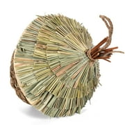 PureCasa Hand-Woven Hummingbird House Nest for Outdoor, Creative Wooden Bird Nests Hibiscuser Grass Woven Birdhouse for Small Birds, Home & Garden Decoration Farmhouse Style, 1 Pack, Multicolor