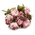 thumbnail image 2 of Ramo de Flores de Peonía Rosa Artificial Decoración en Hogar Flores de Mano para Hermanas de Soledad Flores de peonía, 2 of 10