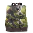 thumbnail image 1 of Disketp Daisy Koala Mochila de Cuero para Mujer, Bolso de Espalda Antirrobo con Estilo para Viaje, Trabajo y Uso Diario, 1 of 4