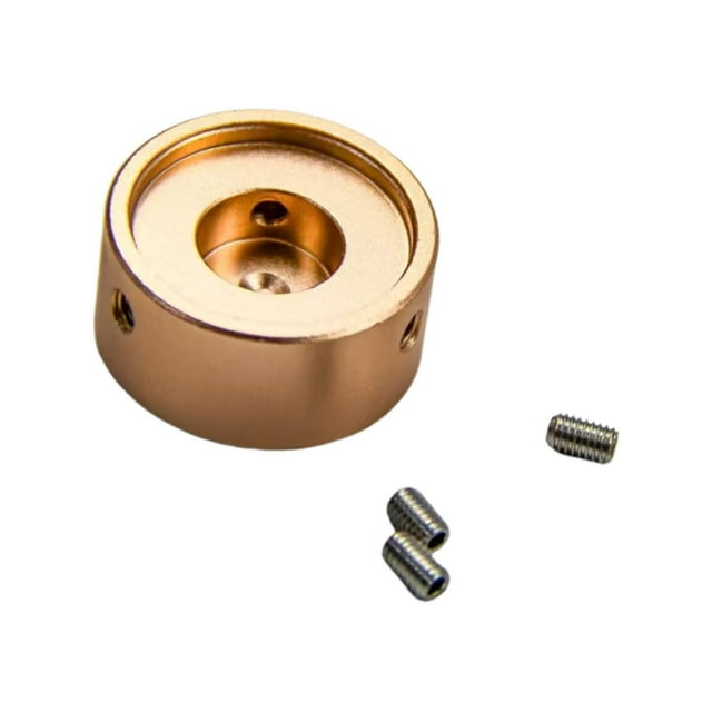 Yinanstore Guitar Pedal Button Cap Footswitch Topper Pedal Topper Easy to Install Aluminum Alloy Foot Nail Cap for Guitar Effect Pedals Gold