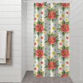 thumbnail image 2 of Pioneer Flower Floral Print Pattern Shower Curtain 36"x72", Bathroom Decorative Shower Curtain Set with 12 Hooks, Waterproof Washable, 2 of 6
