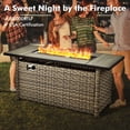thumbnail image 5 of Vcatnet Patio Furniture Sets with 54" Fire Pit, 10 Pieces All Weather Outdoor Sectional Sofa, PE Rattan Wicker High Back Conversation Set with Ottoman, Black, 5 of 10