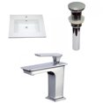 thumbnail image 1 of American Imaginations 25-in. W 1 Hole Ceramic Top Set In White Color - Overflow Drain Incl. AI-33103, 1 of 9