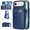 Darkblue, variant on Premium PU Leather Wallet Case For iPhone Air, Multi-Functional Back Flip Stand Cover with ID Card Holder Window Viewing, Slim Fit Shockproof Rugged Protective Skin, Brown
