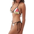 thumbnail image 2 of Lsque Autumn Funny Gnomes Pattern Women Two Piece Swimsuit Sexy Swimwear Halter String Triangle Bikini Sets, 2 of 6