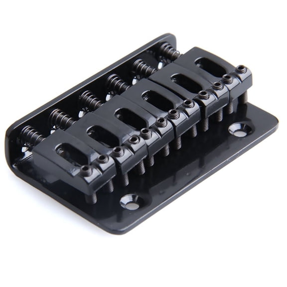 TOP! 6 Saddle Hardtail Bridge Top Load 65mm Electric Guitar (Black)