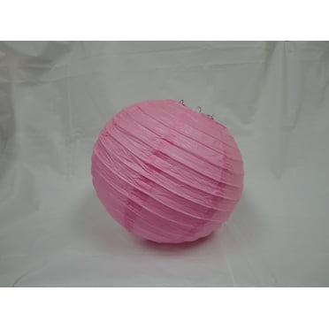10" BUBBLE GUM PINK CHINESE PAPER LANTERNS 10 COUNTS