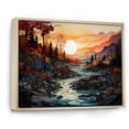 thumbnail image 2 of Designart "Vibrant Mountain Sunset" Sunrisesunset Floater Framed Canvas Prints, 2 of 5