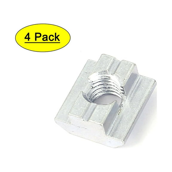 M10 45 Series Metal T-slot Nut Sliding Block Slot Nuts Silver Tone 4pcs
