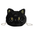 thumbnail image 1 of Bolso con gatito de peluche con personalidad para mujer, bandolera peluda de moda, bandolera de gato negro, 2023, 1 of 5