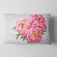 thumbnail image 2 of Designart Bunch of Peony Flowers In Vase - Floral Throw Pillow - 12x20, 2 of 5