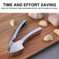thumbnail image 4 of Aodebiao Heavy Duty Garlic Press Stainless Steel, Easy Clean Kitchen Gadget, Handheld Mincer Crusher Squeezer Tool for Cooking Garlic Ginger, 4 of 8