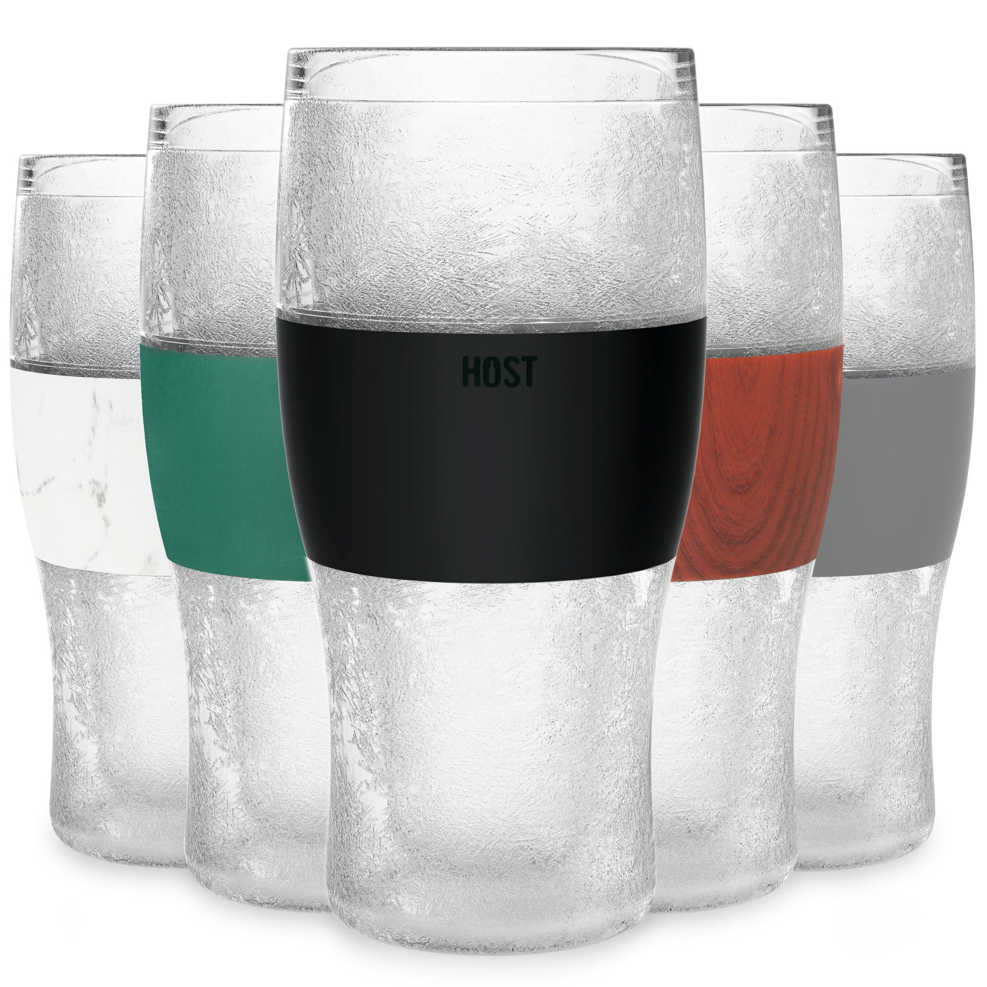 Host FREEZE Beer Glasses, Frozen Beer Mugs, Freezable Pint Glass Set,  Insulated Beer Glass to Keep Your Drinks Cold, Double Walled Insulated  Glasses, Tumbler for Iced Coffee, 16oz, Set of 2, Gray: Beer Glasses 
