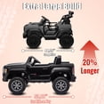 thumbnail image 3 of Joyracer 2 Seater 24 Volt Ride on Toys, Licensed GMC 4WD/2WD Switchable Ride on Car for Big Kids with Remote, Bluetooth, Fold Down Tailgate, Rear Storage, Black, 3 of 16