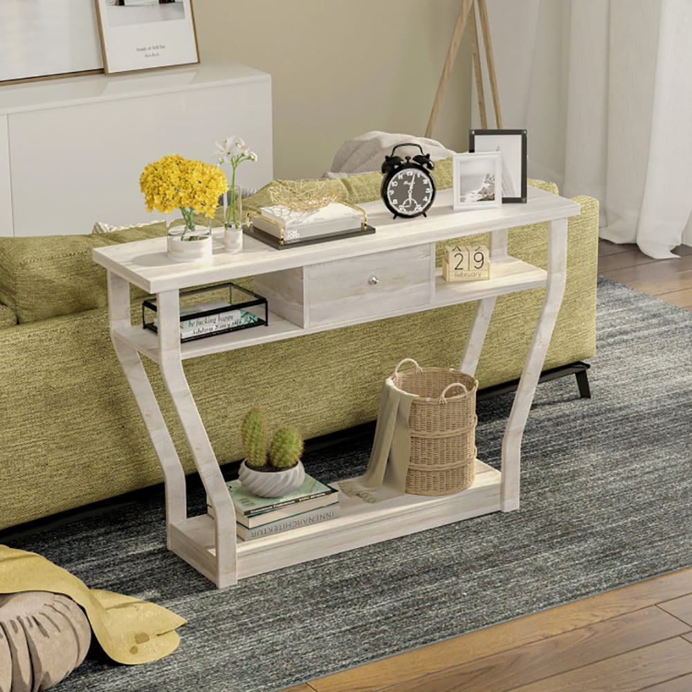 YYAo Console Table, Entryway Table, Console Sofa Table, Display Shelf,Modern Sofa Accent Table with Drawer-Gray