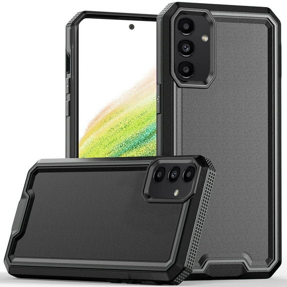 For Samsung A54 Rank Tough Strong Modern Fused Hybrid Case Cover - Black