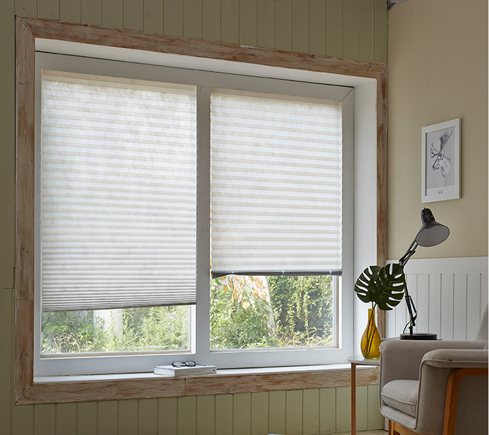 No Tools Required Fits window's 25-36 Cordless Pleated Light Filtering Window Blinds Window Shades Easy to Lift Trim to Fit 36in x 64in  
