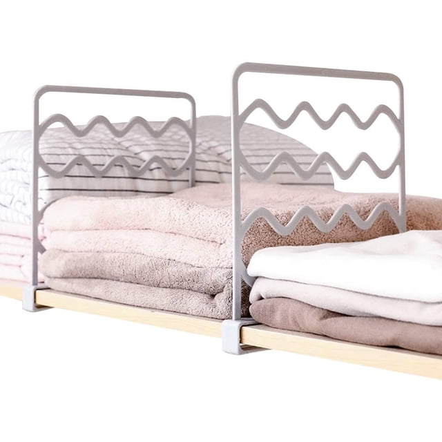 Conjunto de 4 separadores de estantes, armario, separador de estantes, separador de armario sin taladrar, tabique, sistema de armario, sistema de estantería, sistema de organización, ayuda para cajón de armario, librería de cocina Vhermosa MZQ-0224