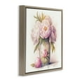 thumbnail image 4 of Stupell Industries Soft Pink Peonies Plants & Flowers Painting Brown Floater Framed Canvas Art Print Wall Art, 18 x 18, 4 of 10