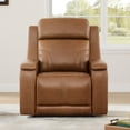 thumbnail image 2 of ReNest Dual Motor Power Recliner with 165° Lay-Flat, Top-Grain Leather, X-Stitch Detailing, USB and Type-C Charging,Saddle, 2 of 22
