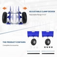 thumbnail image 5 of Panel Dolly 600 LBS Capacity with 10 Inch Inflatable Tires Adjustable Drywall Mover for Sheets  Transport All Terrain Moving, 5 of 6