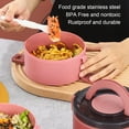 thumbnail image 2 of Hot Food Thermos, All in One Stackable Lunch Box, Portable Insulated Lunch Box, Stainless Steel Thermal Compartment, Snack Lunch Box[Red], 2 of 9