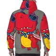 thumbnail image 5 of Bingfone Dinosaur Super Hero Cartoon Men'S Drawstring Hoodie Long Sleeve Pocket Sweatshirts-Small, 5 of 9