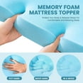 3'' Mattress Topper Queen Size Bed Gel Memory Foam, Pressure Relief
