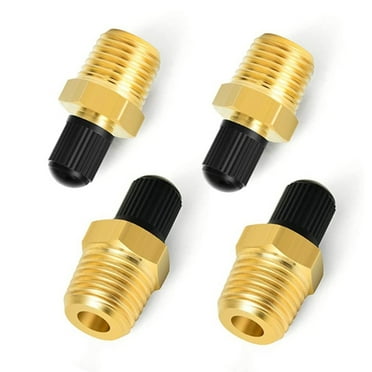 ROZYARD 1/4 NPT Nickel Plated Brass Air Compressor Tank Fill Valve Schrader Rustless