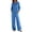 Light Blue, variant on Two Piece Sets for Women with Pockets Classic Lapel V-Neck Long Sleeve & Denim Shirt Wide Leg Denim Pants Suit Fashion Solid Color Womens Suit Set Soft Lightweight Vacation Outfits S