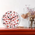 thumbnail image 2 of GZHJMY Happy Valentine's Day Wall Clock, Silent Non Ticking Battery Operated Round PVC Clock for Kitchen Office School Home Decorative, 2 of 7