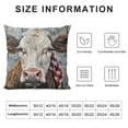 thumbnail image 5 of YINGXI Hello Sweet Cheeks Highland Cow Pillow Cover Decor Vintage Country Farmhouse Art for Gifts and Home Decor Flannel Pillow Cover 20x20in, 5 of 5