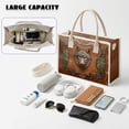 thumbnail image 4 of ZUXONGSY Wolf Leather Print PVC Tote Bags for Women with Zipper Women's PVC Handbag Waterproof Shoulder Bag for Summer Vacation, Weekend Trips, 4 of 7