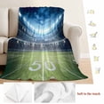 thumbnail image 6 of Stadiums Throw Flannel Blanket Rugby Sports Venues Sky Super Soft Cozy Bed Blanket, Lightweight Plush Fuzzy Bed Throw for Bedroom Sofa Couch Living Room 60x80In,, 6 of 9