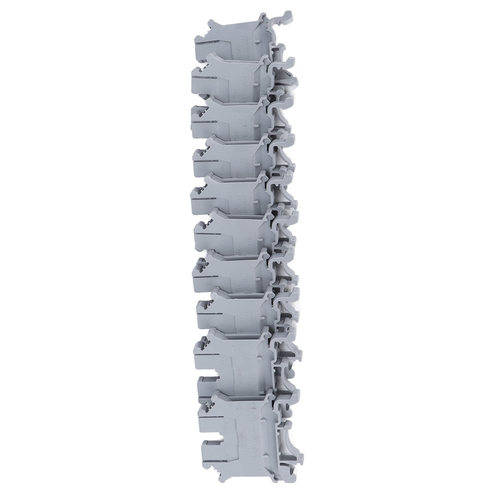 Electrical Terminal Block Kit DIN Rail Mount Terminals, 100Pcs Screw Type Terminal Block for Electrical Connections