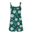 thumbnail image 3 of Women Summer Linen Shorts Overalls Rompers Cute Daisy Adjustable Strap Sleeveless Bib Shorts Jumpsuit with Pockets, 3 of 4