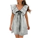 thumbnail image 3 of Vestido de Verano de Manga Corta Mujeres Cuello en V Manga Voladora con Ruffles Suelto Fluido Casual Mini, Vestido de Verano Casual, 3 of 8
