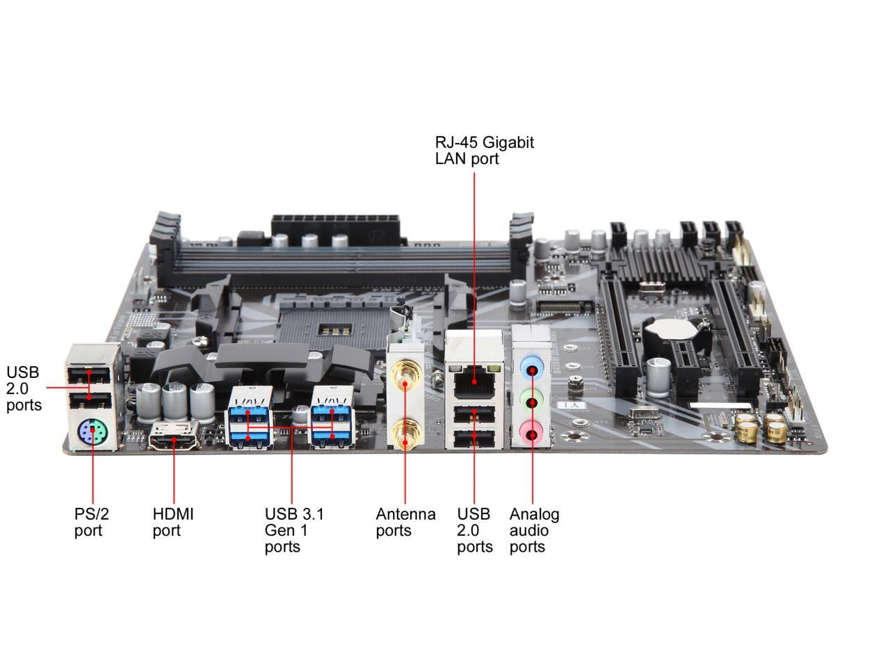 Gigabyte B450M DS3H WiFi AMD AM4 microATX Motherboard - Micro Center